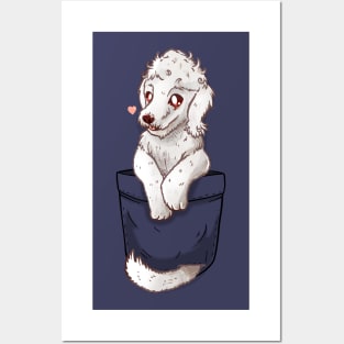 Pocket Cute Bedlington Terrier Dog Posters and Art